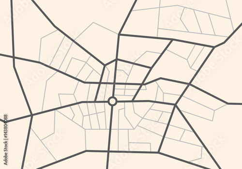streets on the city map - vector scheme