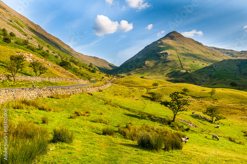 Mountain view from Kirkstone Pass, Cumbria, England photo