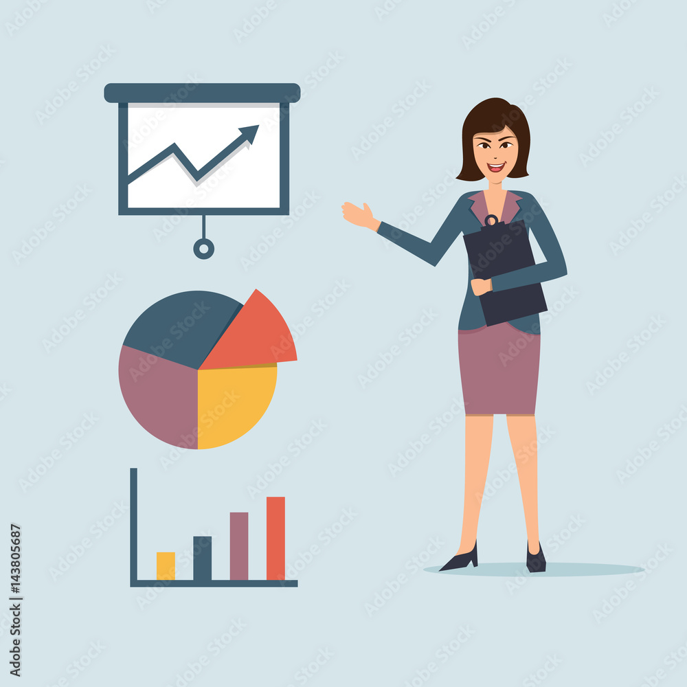 Woman Presentation Illustration Woman Presentation Illustration