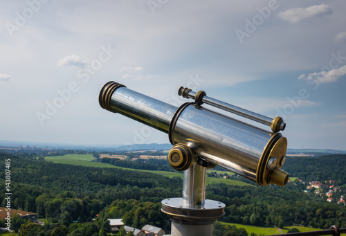  Spyglass on the viewing platform against sky