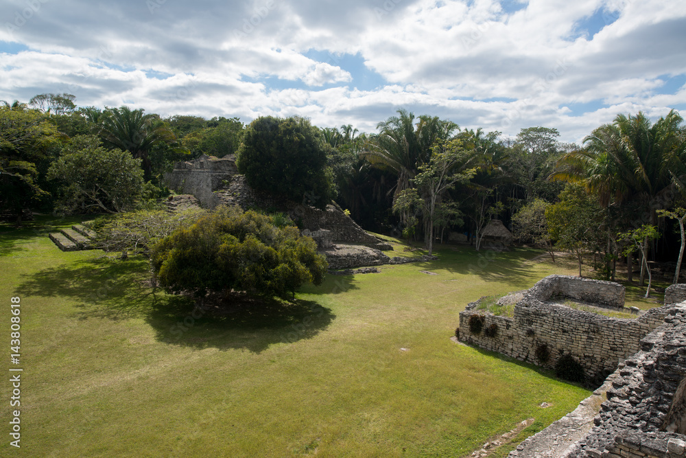 Kohunlich is a large archaeological site of Maya civilization, Yucatan Peninsula, Quintana Roo, Mexico. 