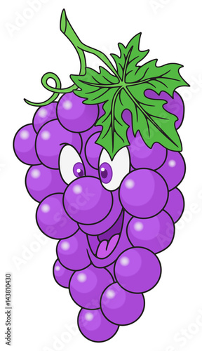 Fresh grapes cartoon