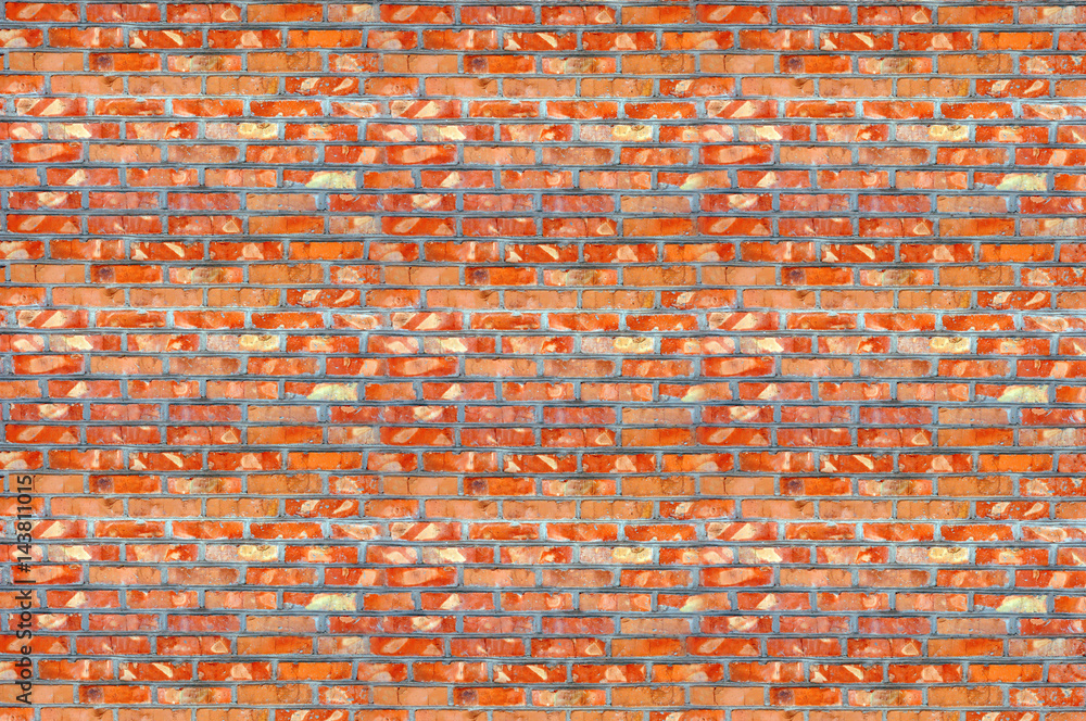Naklejka premium Red brick wall background