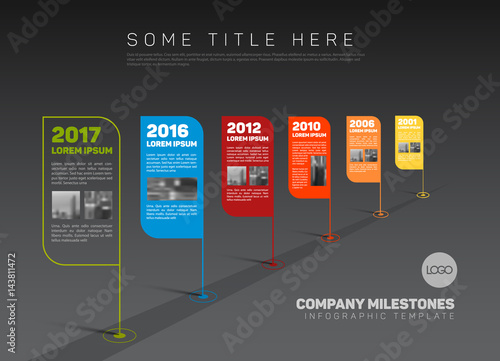 Infographic Company Milestones Timeline Template
