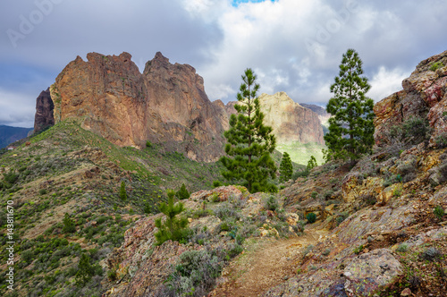 Mountain landscape in Gran Canaria near El Junkal