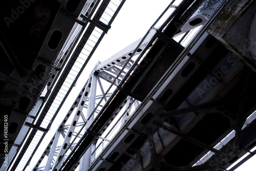 Bridges, metal structures, industrial landscape