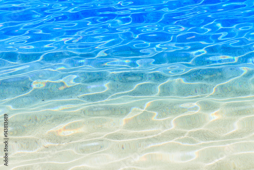 Obraz na płótnie Shining blue water ripple background. Clear sea water background. Photo from Kalamitsi, Sitonia, Halkidiki, Macedonia, Northern Greece. w salonie