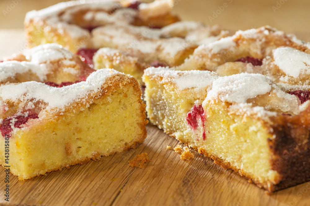 Gluten Free Raspberry and Almond Traybake Gluten Free Raspberry and Almond Traybake
