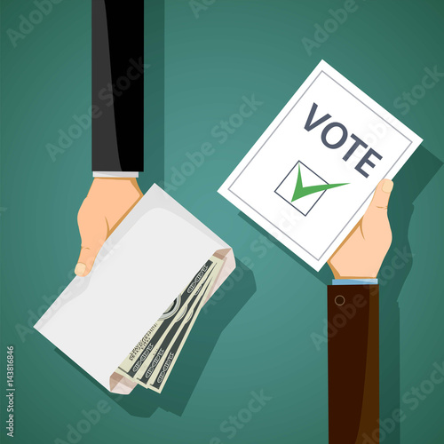 Bribery of voters in elections.