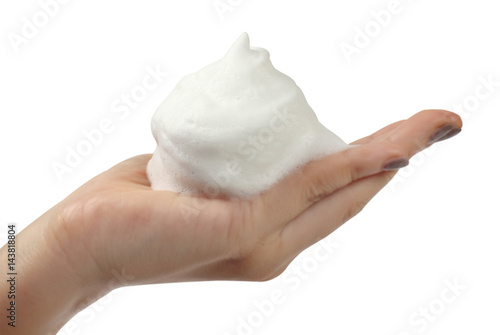 foam bubbles   hand