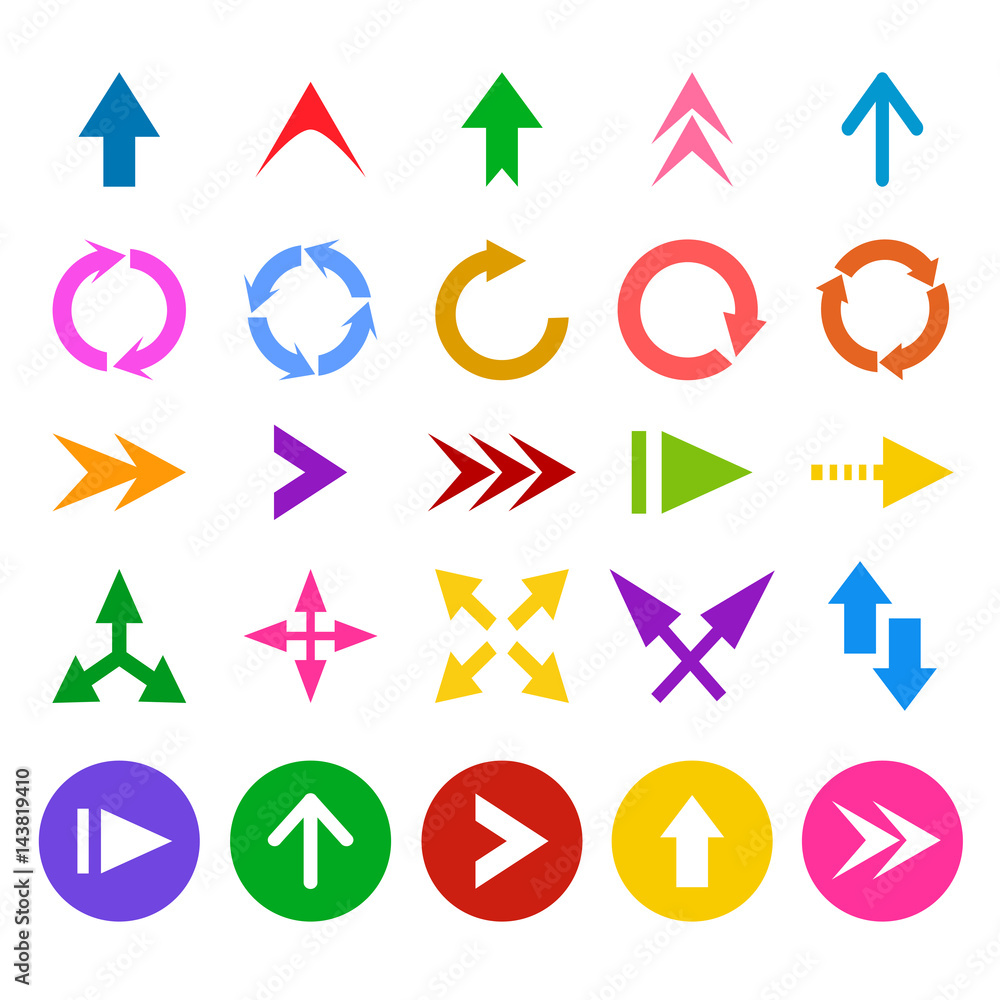 Arrow icon set symbol next cursor direction. Arrow icon set symbol next cursor direction.