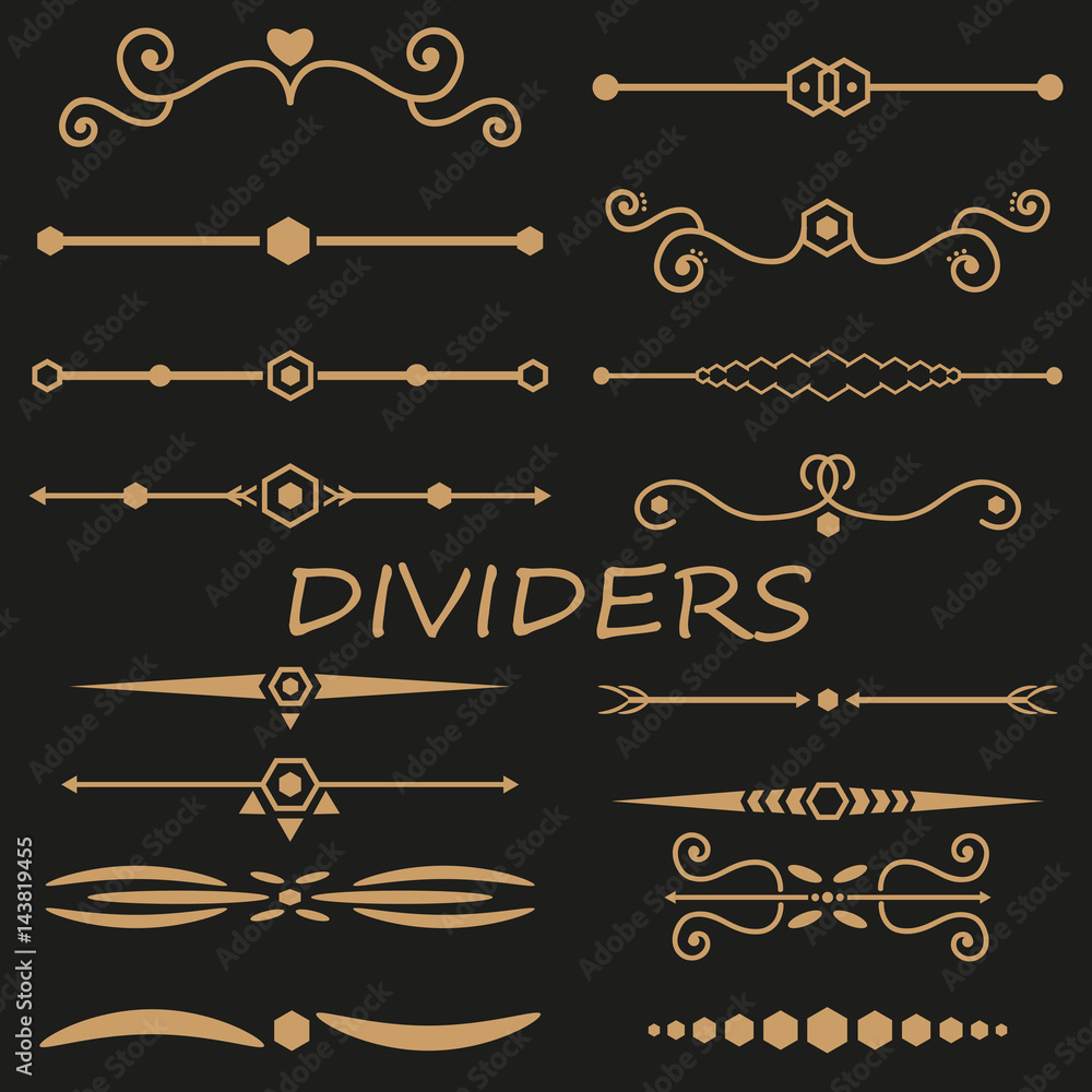 Collection of handdrawn dividers borders made vector illustration. Collection of handdrawn dividers borders made vector illustration.