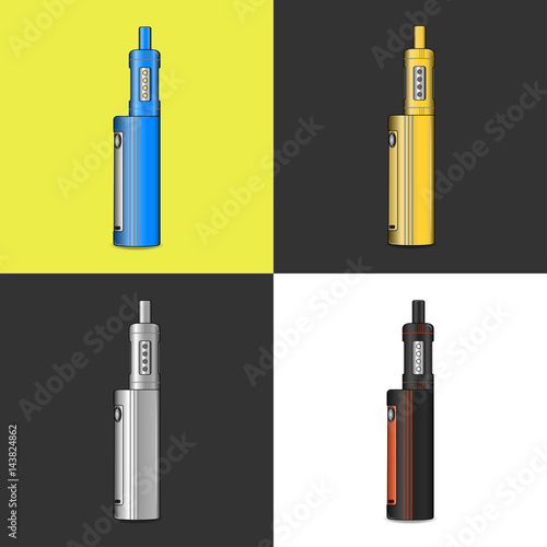 Vape matte icons vector