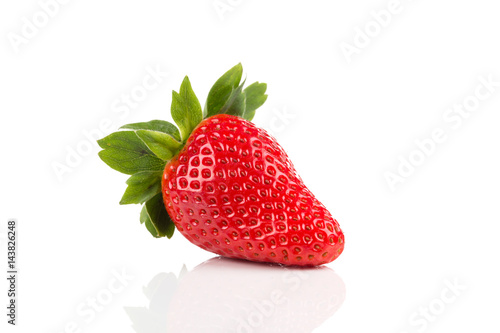 Red ripe strawberry fruits