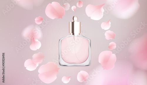 Toilet water perfume bottle vector illustration