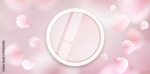 Makeup powder cosmetics vector illustration