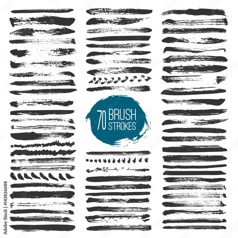 Vector set of various grunge brush strokes. Collection of design elements. Vector set of various grunge brush strokes. Collection of design elements.