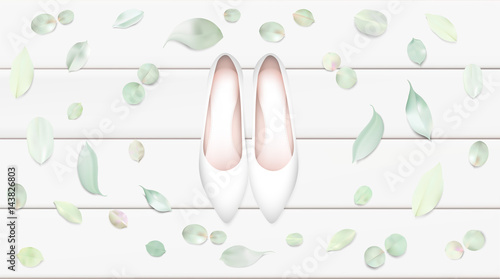 White Shoes vector illustration background