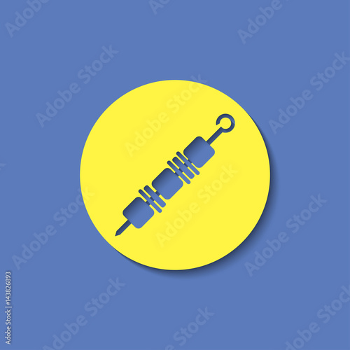 Vector meat on the spit icon. Food icon. Eps10