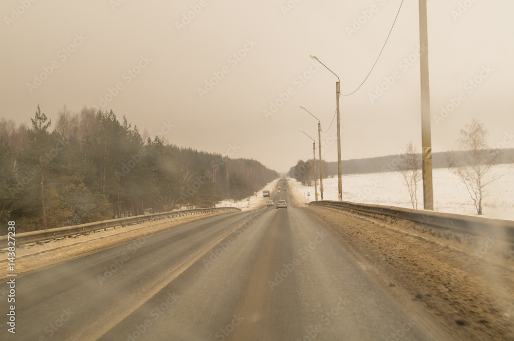 Car on a road.