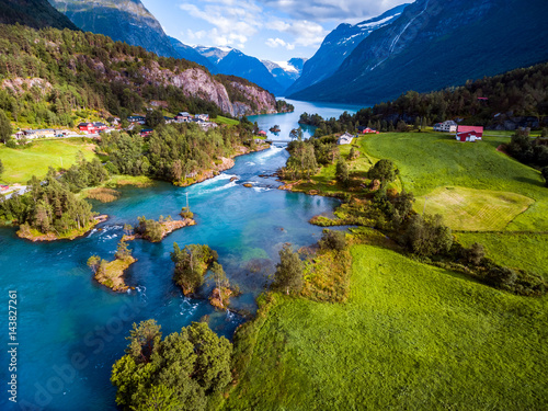Beautiful Nature Norway aerial photography. photo