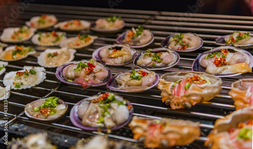 Street food in a chinese market in Yangshuo, China.