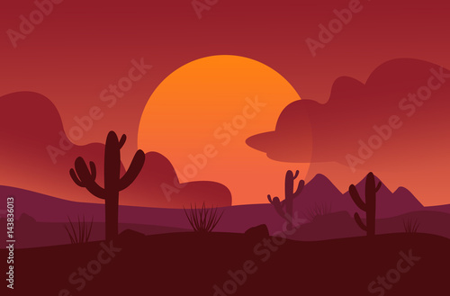 Desert Landscape Background © ivan mogilevchik
