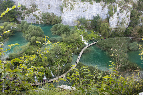 View on the lakes of Plitvice National Park