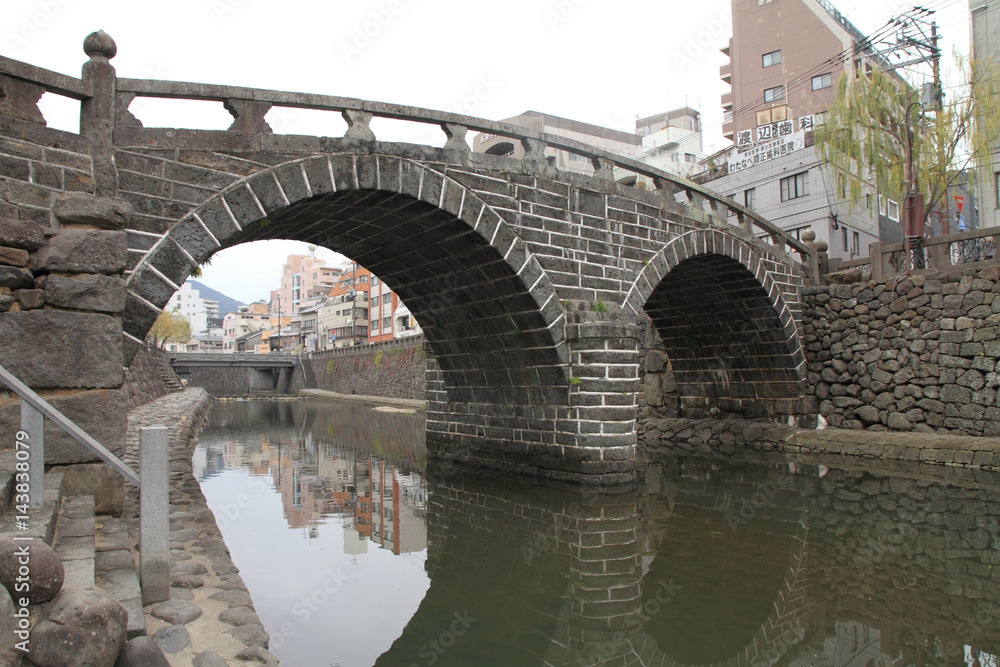 Fototapeta premium Spectacles bridge in Nagasaki, Japan