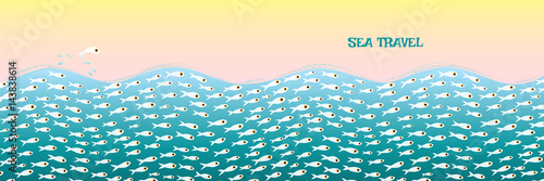 Fishes in  the ocean, sea travel