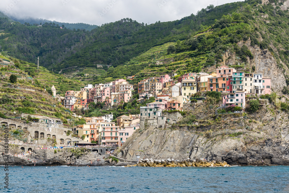 Italian village by the Mediterranean sea
