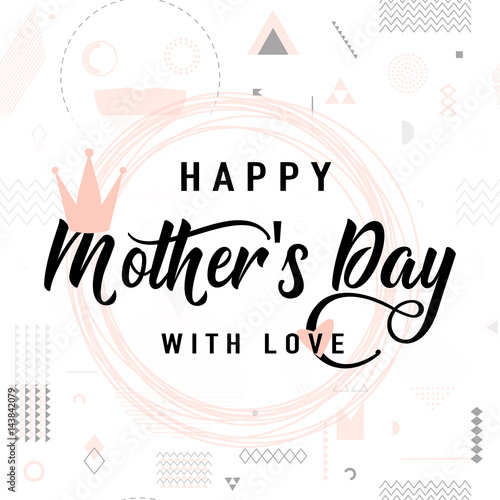 Vector illustration of card for mother day holiday greeting