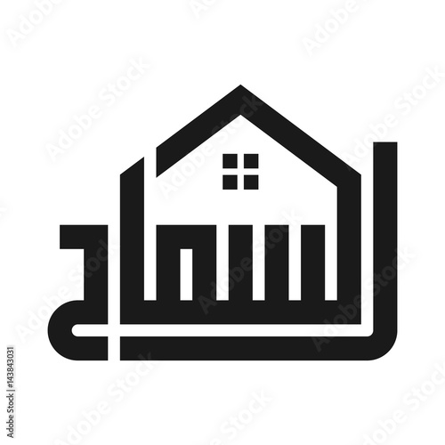 arabic calligraphy logo. building of tower logo.