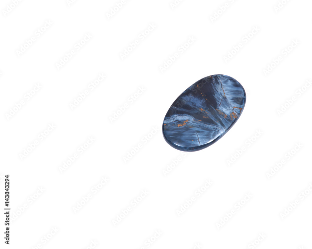 Pietersite cabochon extra from Namibia isolated on white background Pietersite cabochon extra from Namibia isolated on white background