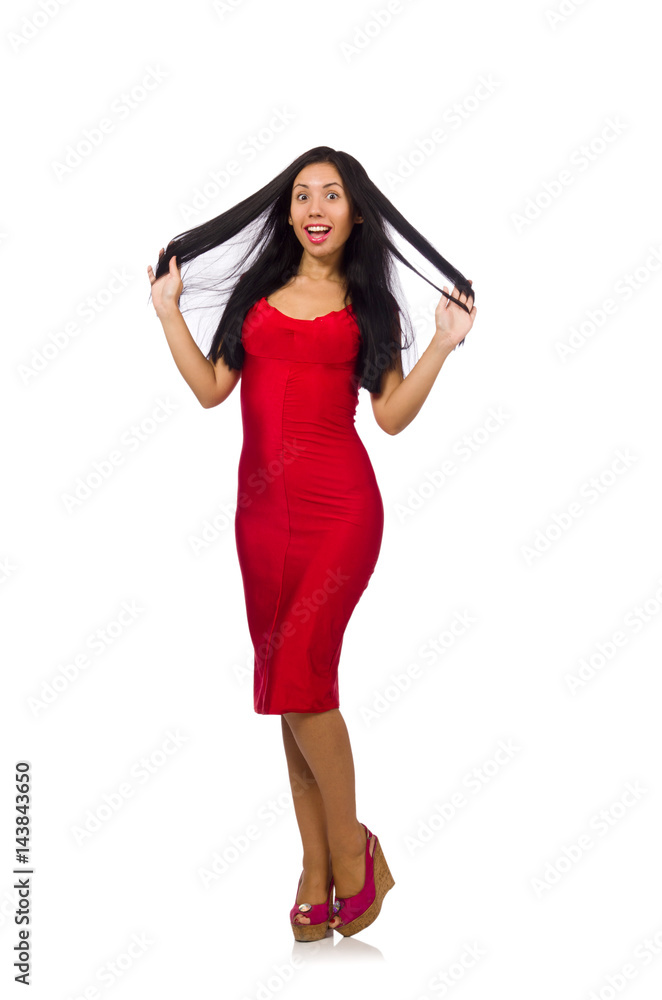 Nice woman model isolated on the white background Nice woman model isolated on the white background