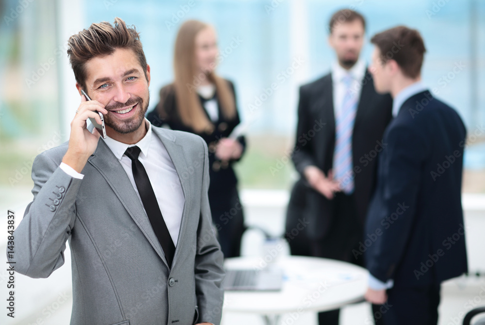 Business and office concept - smiling business team working in Business and office concept - smiling business team working in