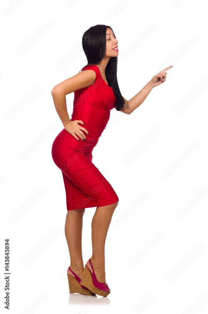 Nice woman model isolated on the white background Nice woman model isolated on the white background