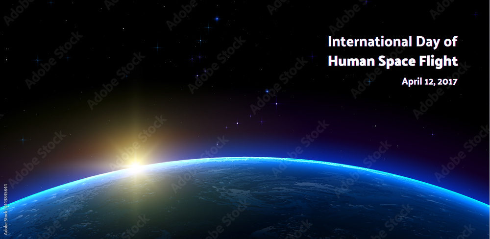 Fototapeta premium International day of human space flight. Big dipper and little dipper.