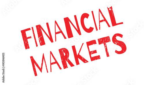 Financial Markets rubber stamp. Grunge design with dust scratches. Effects can be easily removed for a clean, crisp look. Color is easily changed.