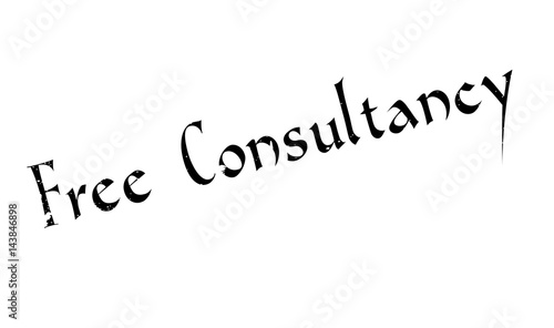 Free Consultancy rubber stamp. Grunge design with dust scratches. Effects can be easily removed for a clean, crisp look. Color is easily changed.
