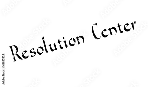 Resolution Center rubber stamp. Grunge design with dust scratches. Effects can be easily removed for a clean, crisp look. Color is easily changed.