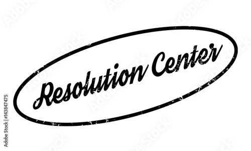 Resolution Center rubber stamp. Grunge design with dust scratches. Effects can be easily removed for a clean, crisp look. Color is easily changed.
