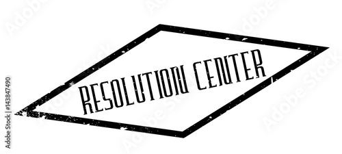 Resolution Center rubber stamp. Grunge design with dust scratches. Effects can be easily removed for a clean, crisp look. Color is easily changed.