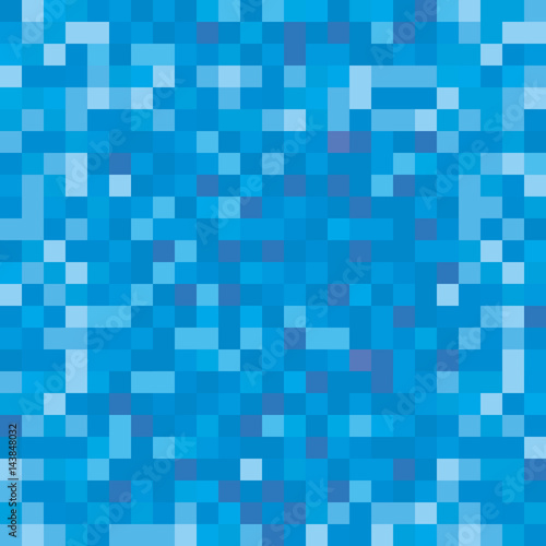 Seamless pixelated water texture mapping background for various digital applications