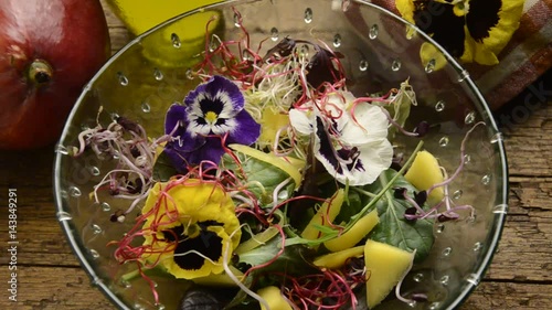 Edible flower mango y misticanza photo