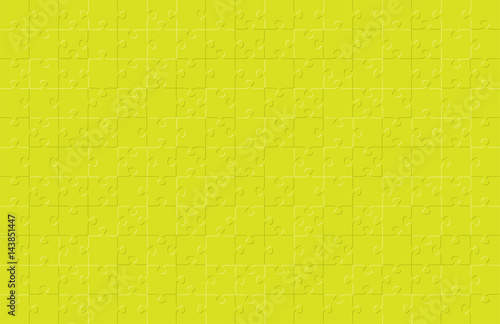 Jigsaw puzzle green color illustration pattern isolated on black background, vector eps10
