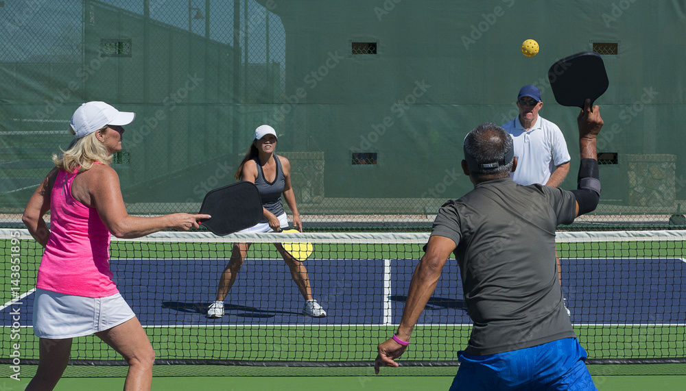 Pickleball Action - Mixed Doubles