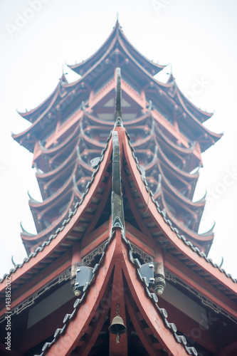 Pagoda low angle view in China