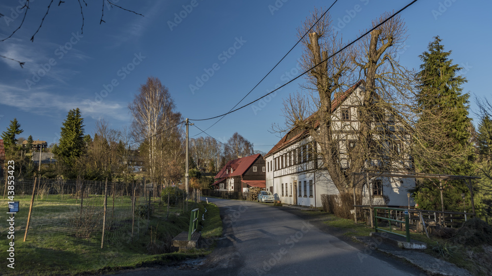 Cottages in villages Rynartice in national park