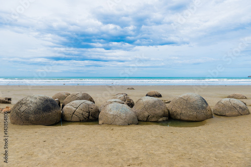 Beach with Moeraki Boulders - New Zealand